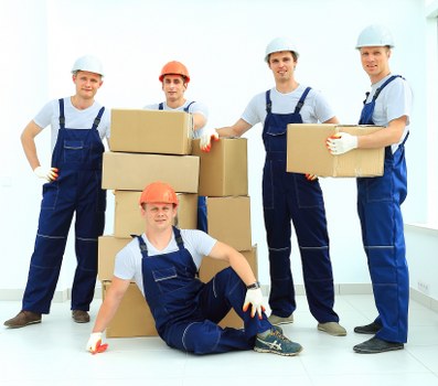Organised storage space for boxes and furniture in Shoreditch