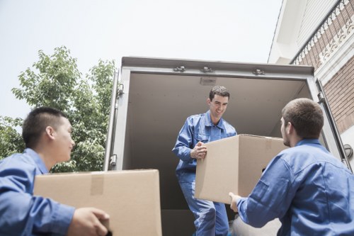Removal team planning a house move in Shoreditch streets