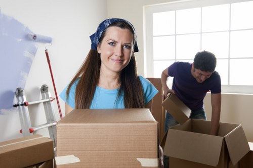 Organised unpacking of boxes in a Shoreditch property