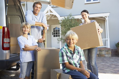 Careful loading of household furniture for transport in East London