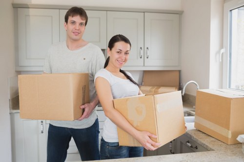 Careful loading of household furniture during a local Shoreditch removal
